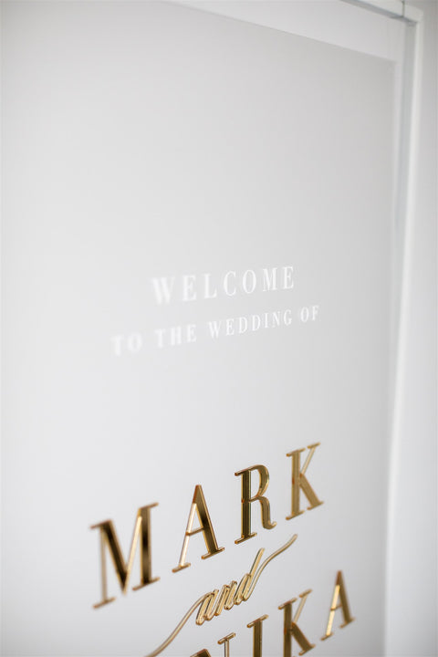 Frosted Acrylic Rectangle Welcome Sign