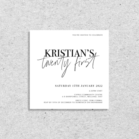 Twenty One - Invitation