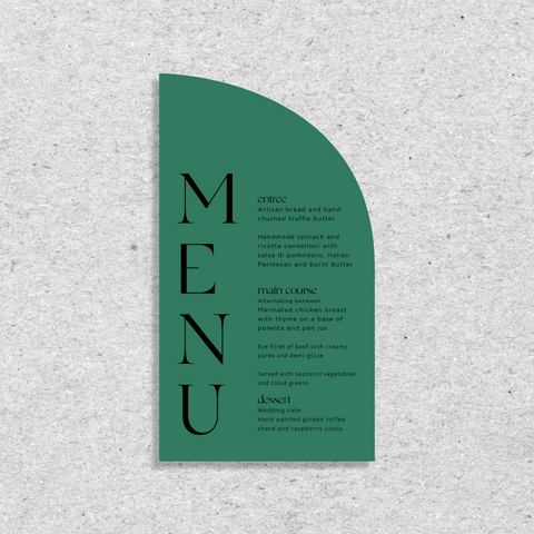 Initial Love - Menu