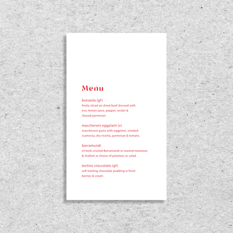 Love and Soul - Menu