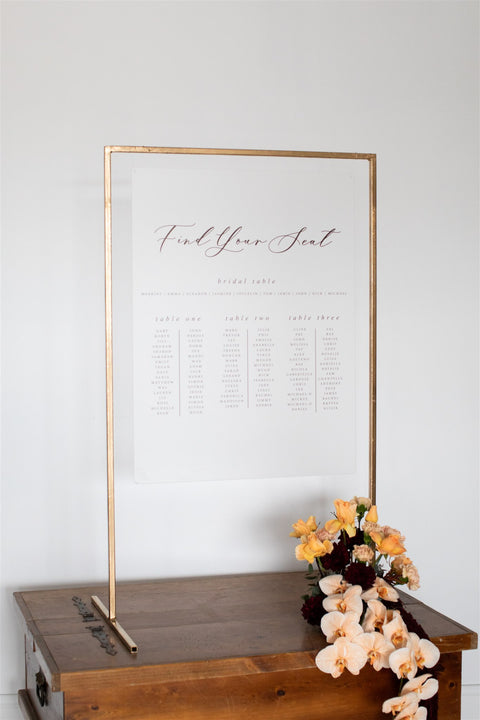 Gold Medium Metal Signage Stand