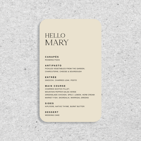 Make a Statement - Menu