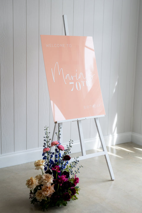 Blush Rectangle Acrylic Sign