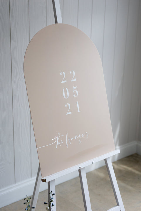 Almond Arch Acrylic Sign