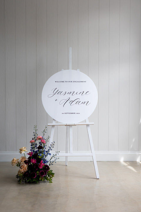 70cm White Circle Sign