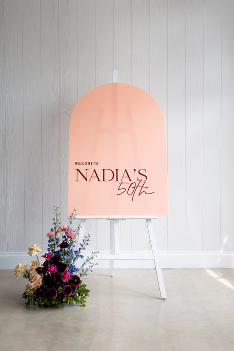 Blush Arch Acrylic Sign