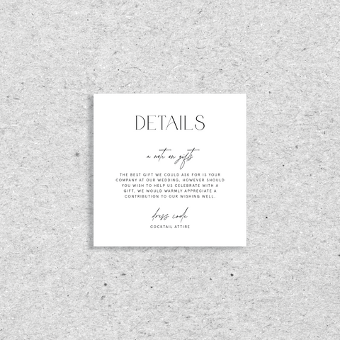 Our Forever - Details Card