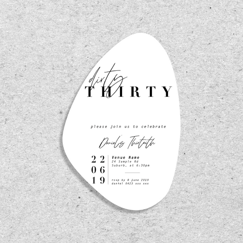 Dirty Thirty - Invitation