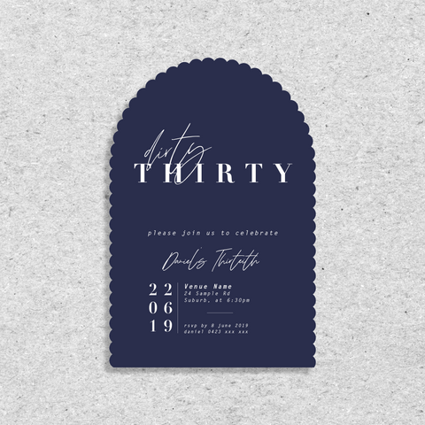 Dirty Thirty - Invitation