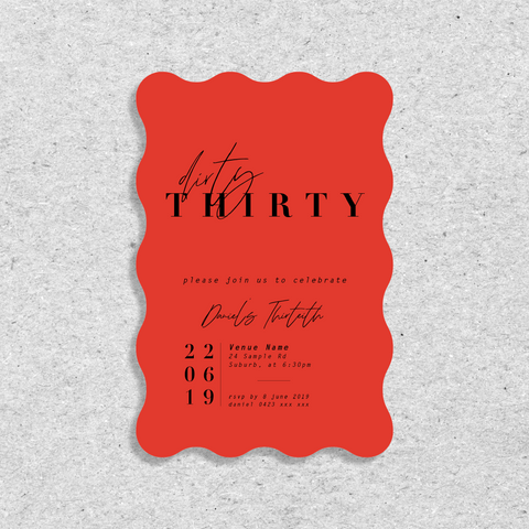 Dirty Thirty - Invitation