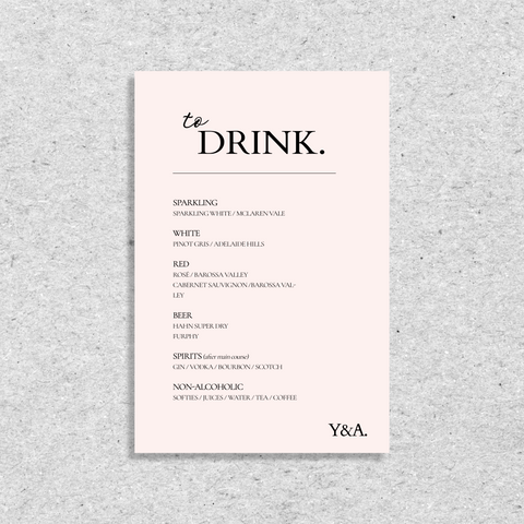 Love Drunk - Drink Menu