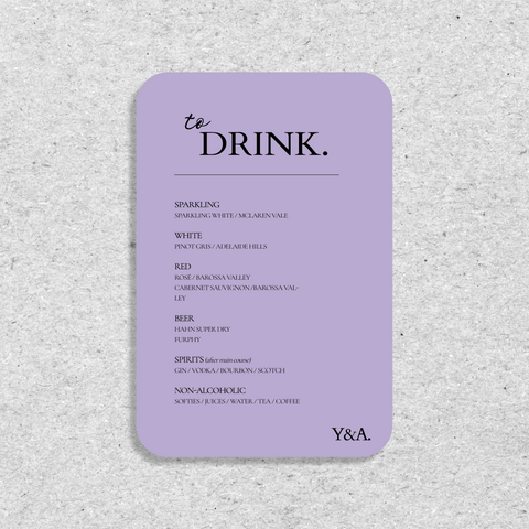 Love Drunk - Drink Menu