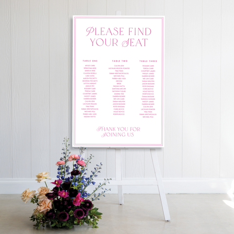 Classic Meets Modern - Seating Chart